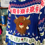 Hairy Highland Coo Ugly Christmas Sweater