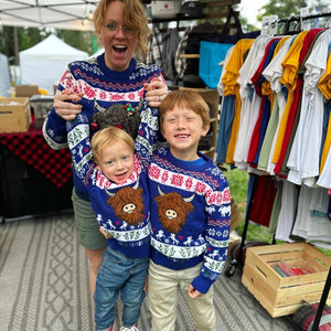 Hairy Highland Coo Ugly Christmas Sweater