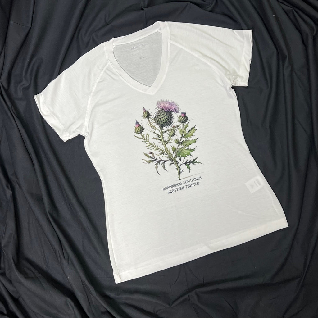 Botanical Thistle Women's V-Neck Shirt