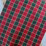 Vintage Red & Green Square Luxe Collection Plaid Infinity and Blanket Scarves