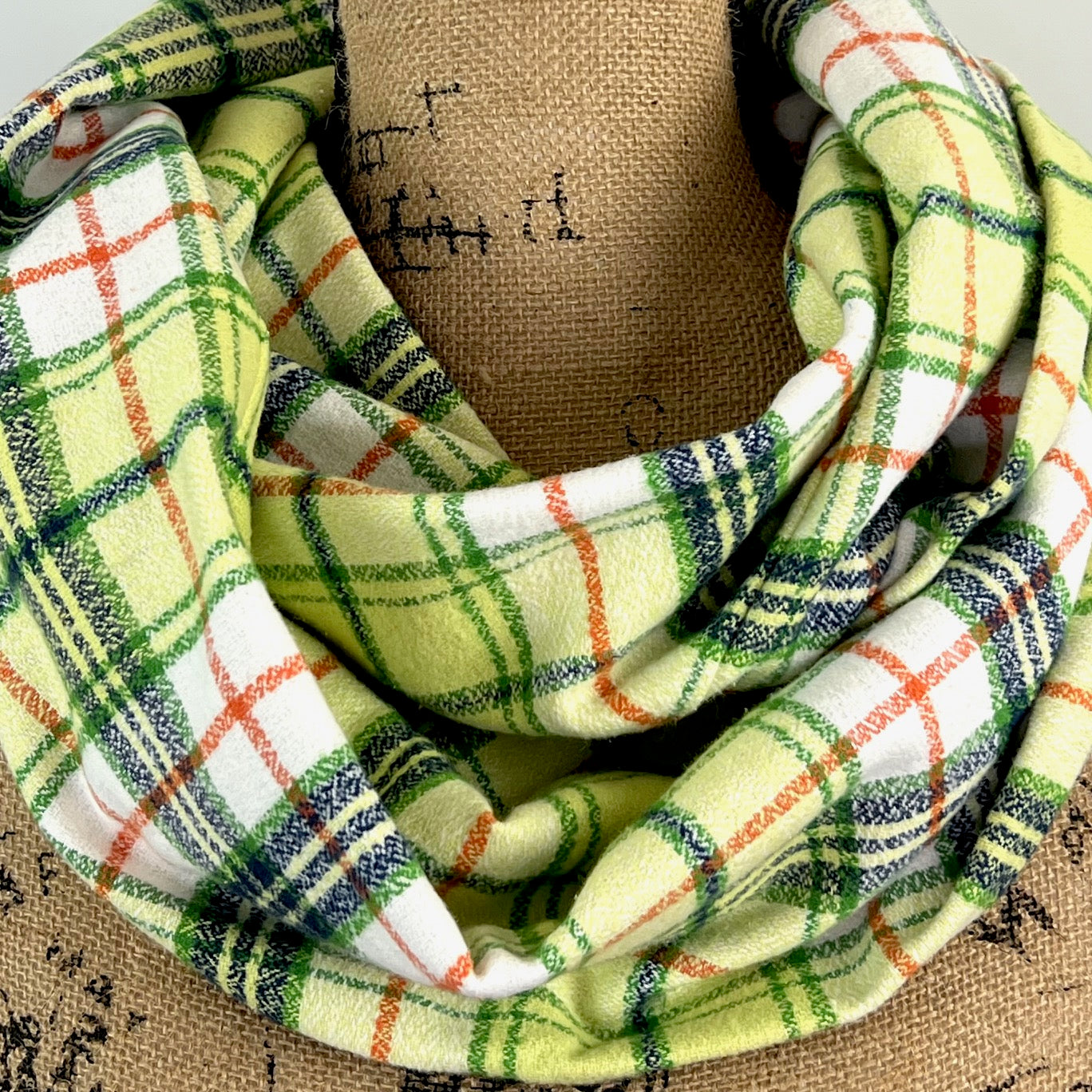 Tajin Dream Chili and Lime Luxe Collection Plaid Infinity and Blanket Scarves