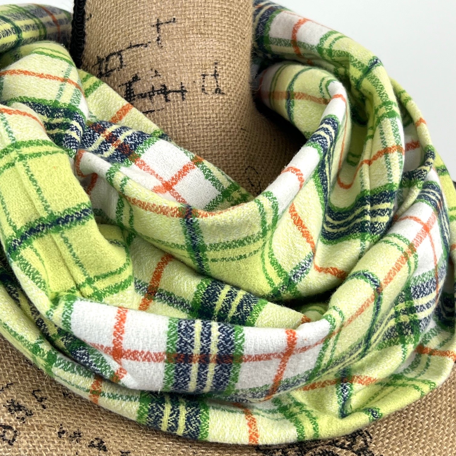 Tajin Dream Chili and Lime Luxe Collection Plaid Infinity and Blanket Scarves