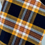 Black and Mustard Yellow with a Small Green Stripe Luxe Collection Plaid Infinity and Blanket Scarves