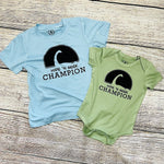 "Hide N' Seek Champion" Nessie Silhouette Infant Onesies and Toddler Camp Shirts