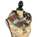 Old Time Retro Christmas Ombre Plaid Luxe Collection Infinity and Blanket Scarves