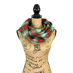 Old Time Retro Christmas Ombre Plaid Luxe Collection Infinity and Blanket Scarves