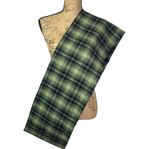 Mossy Green and Black Luxe Collection Plaid Infinity and Blanket Scarves