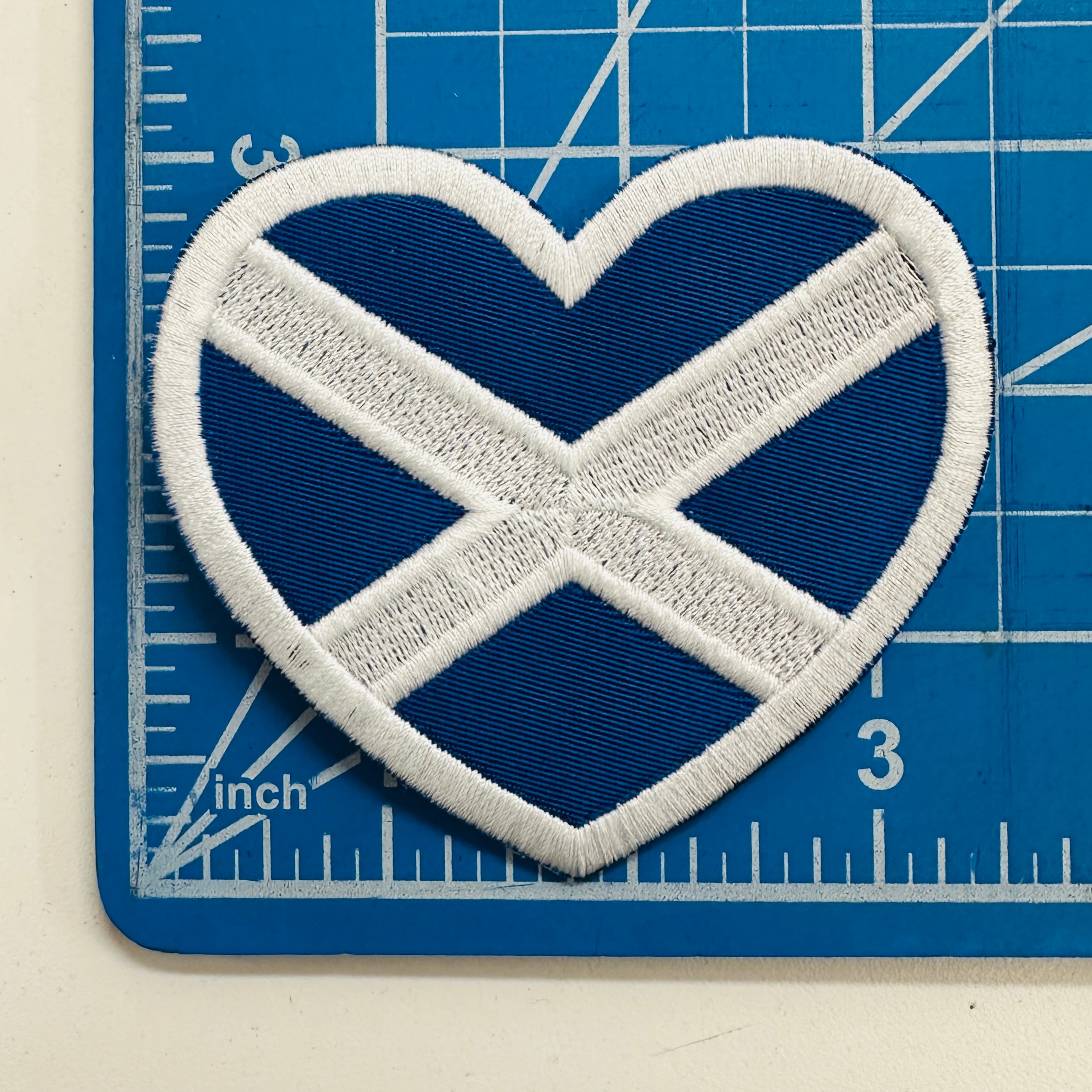 Heart Saltire Flag of Scotland Iron-On Patches