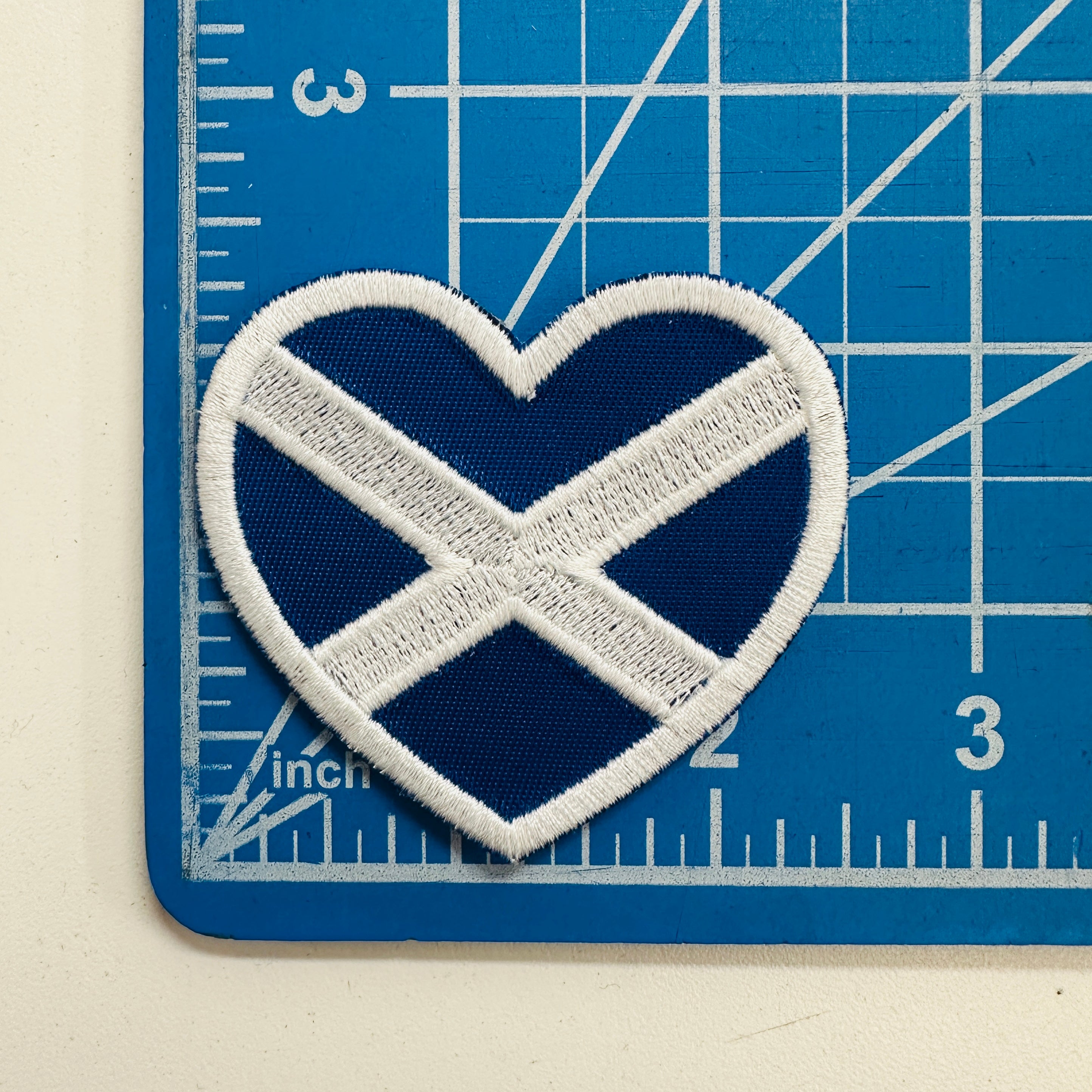 Heart Saltire Flag of Scotland Iron-On Patches