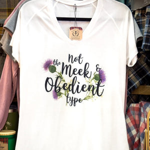 Not the Meek & Obedient Type Women's V-Neck Shirt