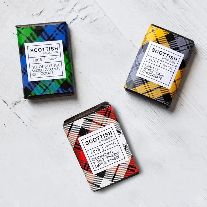 Tartan Mini Chocolate Bars by Quirky Chocolate