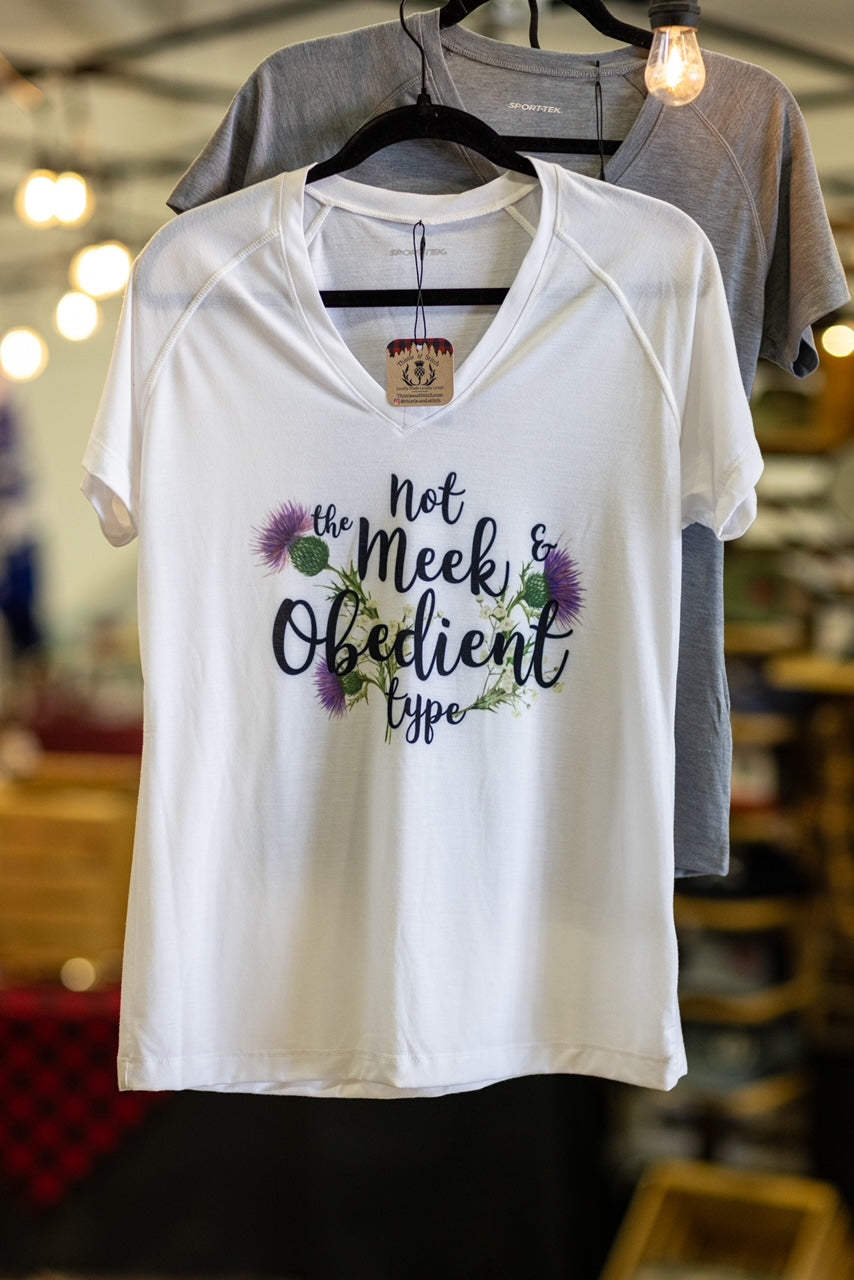 Not the Meek & Obedient Type Women's V-Neck Shirt