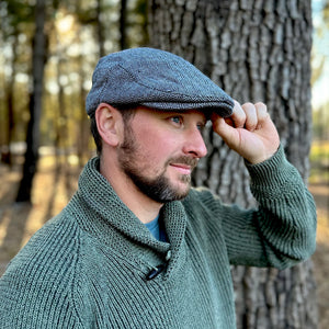 Vakman ik heb honger omroeper Cabby/Newsboy Herringbone Hat with Scottish Thistle Embroidery Wool Bl –  Thistle & Stitch